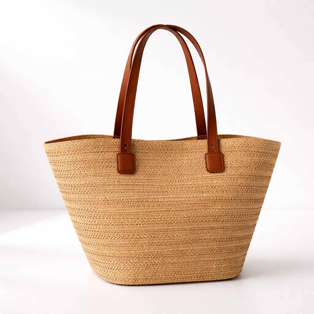 Charlotte | Women’s Tote Bag | Long Handles Woven Pattern Everyday Use — image 02 — MAREACO