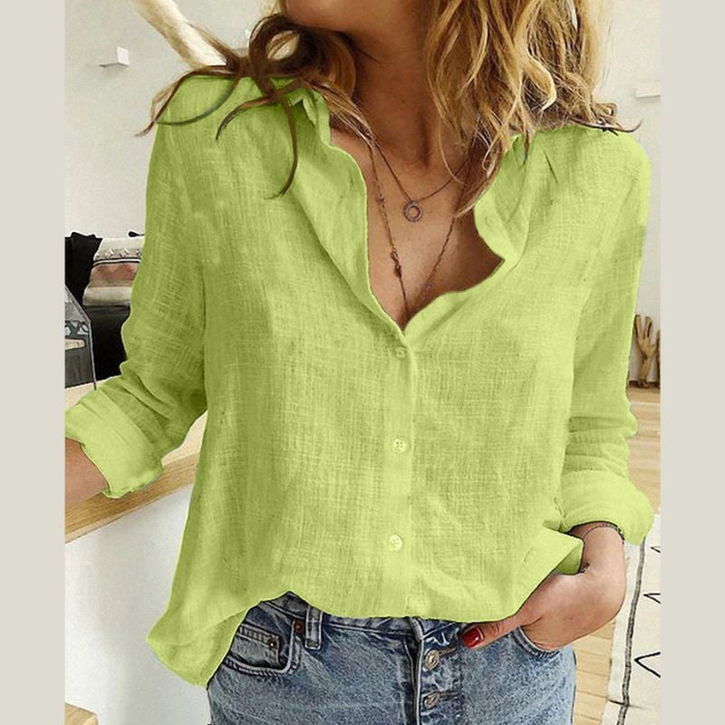 Emily | Women’s Blouse | Shirt Collar Button Front Everyday Wear — image 07 — MAREACO