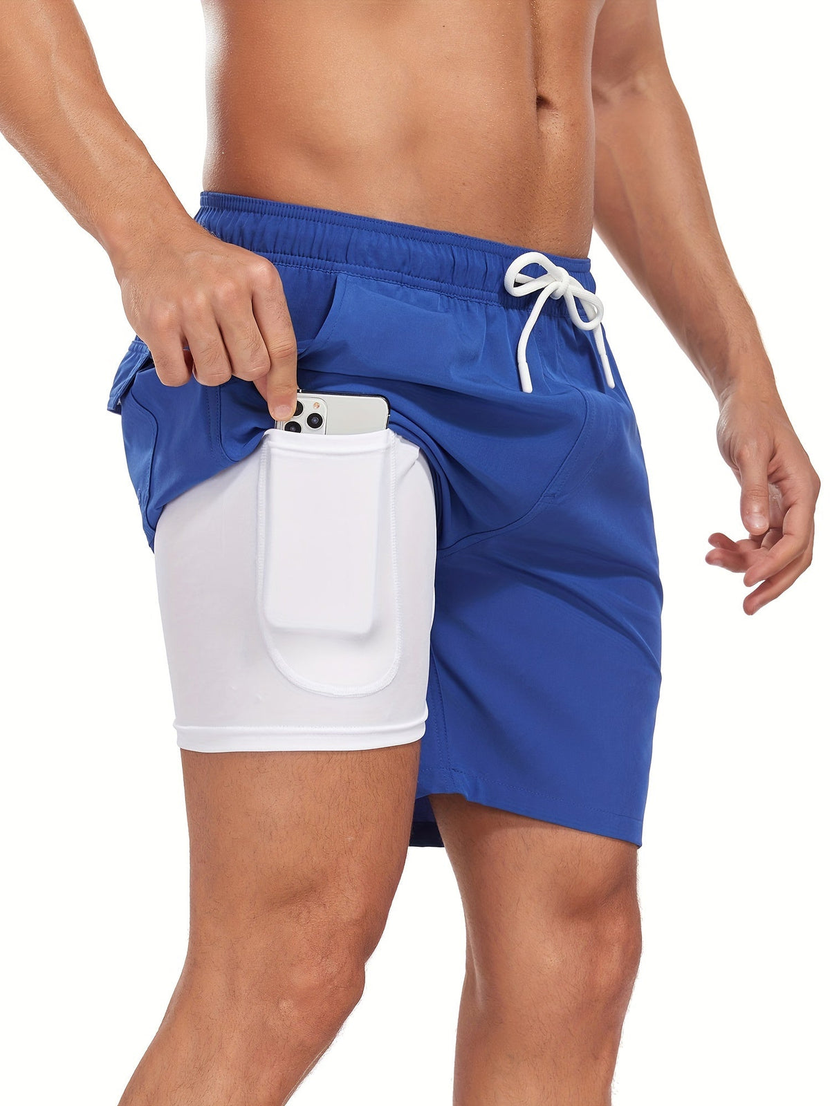 Alexander | Men’s Swim Shorts | Drawstring Waist Inner Leg Pocket Beachwear — image 06 — MAREACO
