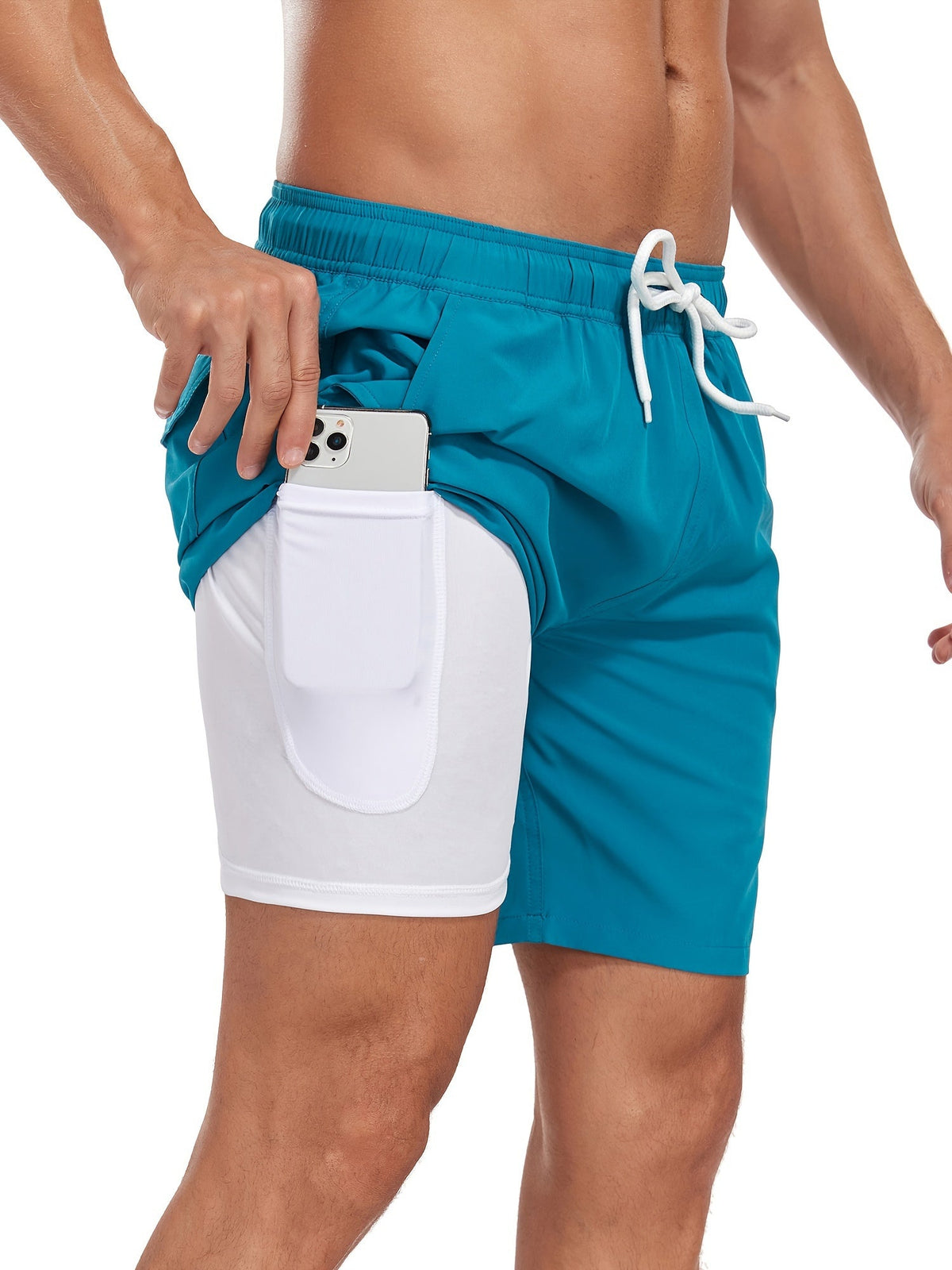 Alexander | Men’s Swim Shorts | Drawstring Waist Inner Leg Pocket Beachwear — image 10 — MAREACO