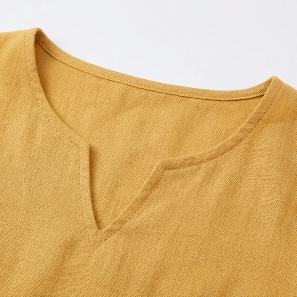 Alice | Women’s Midi Dress | V Neck Gathered Waist Everyday Wear — image 06 — MAREACO