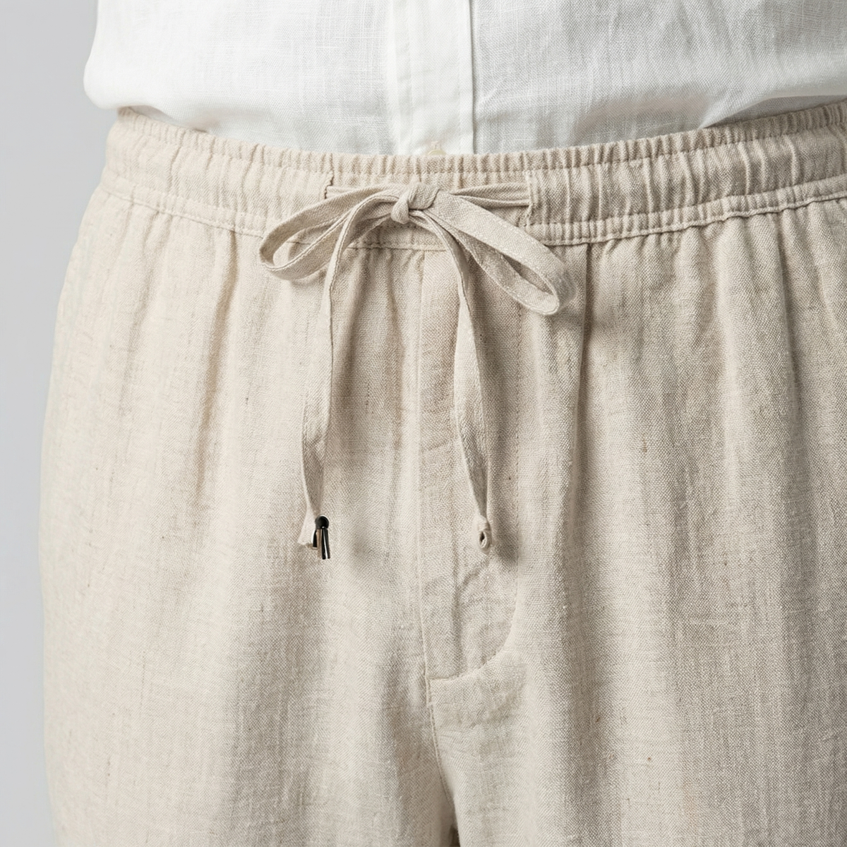 Charles | Men’s Shorts | Drawstring Waist Straight Legs Summer Wear — image 03 — MAREACO