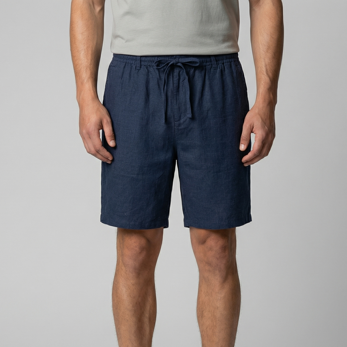 Charles | Men’s Shorts | Drawstring Waist Straight Legs Summer Wear — image 06 — MAREACO