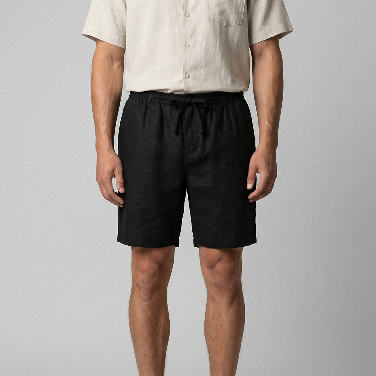 Charles | Men’s Shorts | Drawstring Waist Straight Legs Summer Wear — image 15 — MAREACO