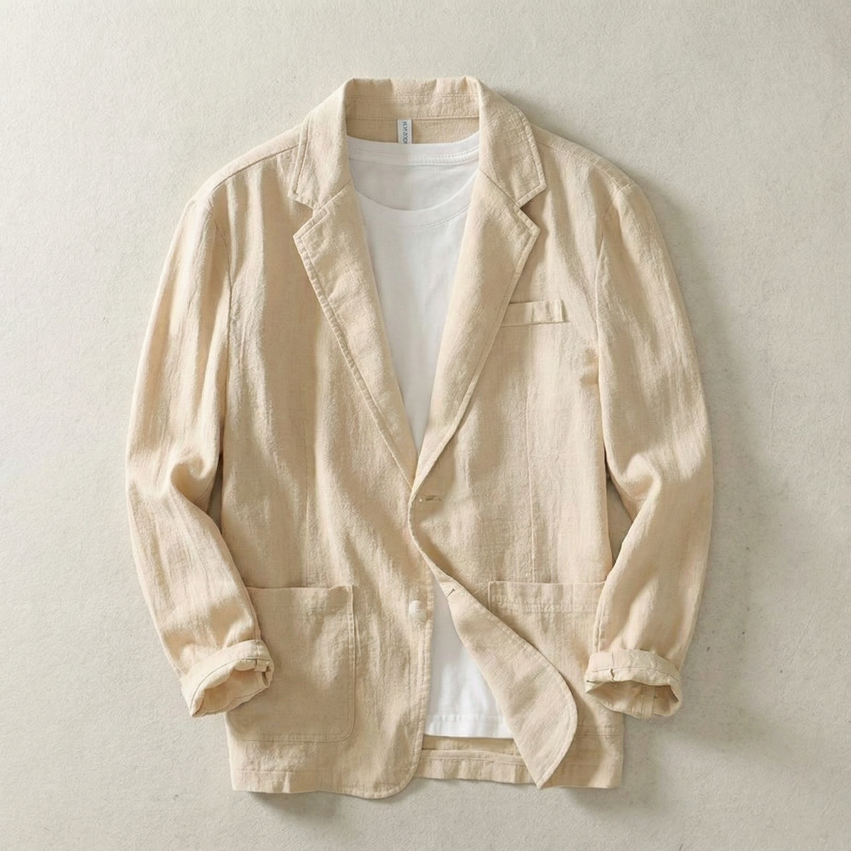 Charlotte | Men’s Blazer | Notched Lapels Front Button Everyday Layering — image 02 — MAREACO