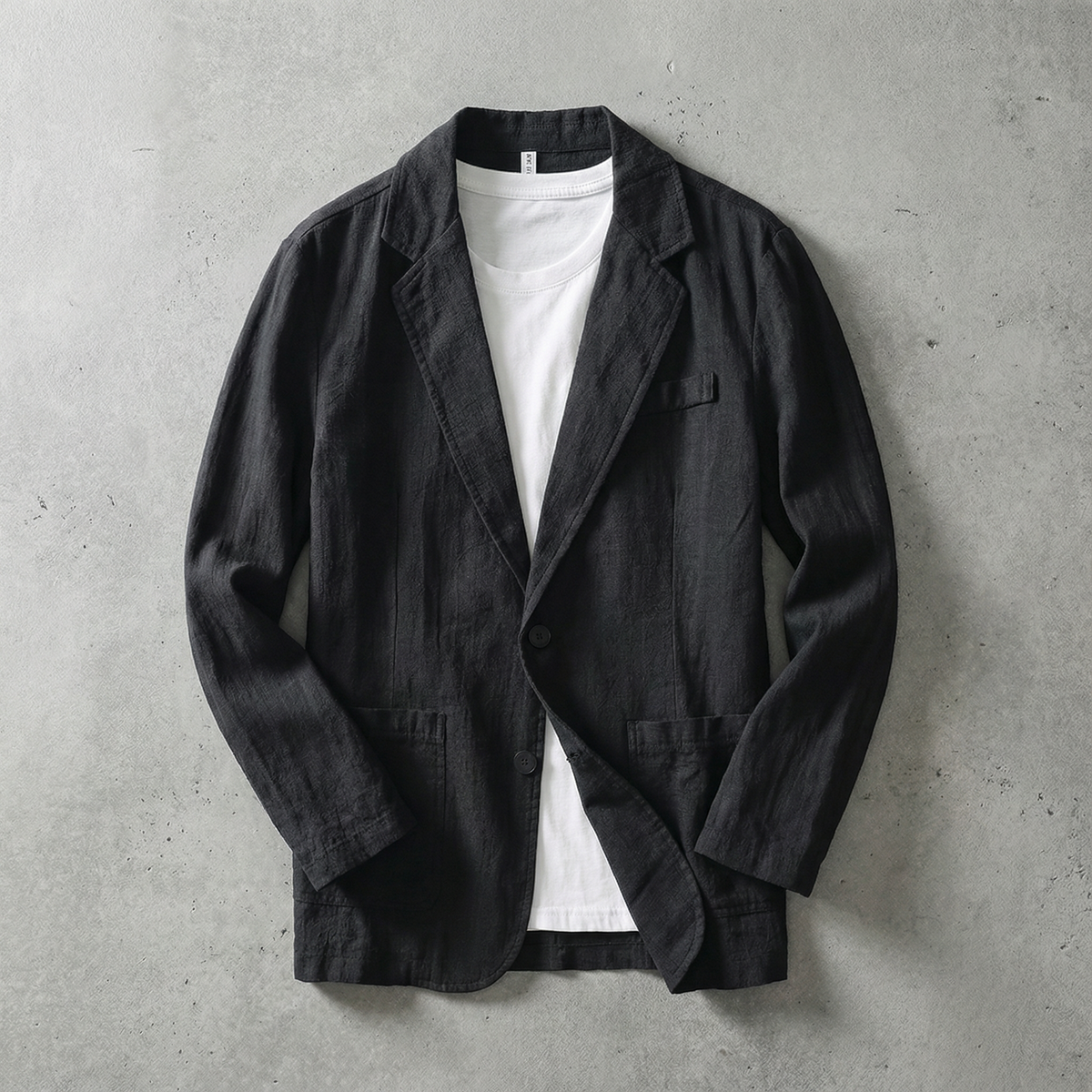 Charlotte | Men’s Blazer | Notched Lapels Front Button Everyday Layering — image 06 — MAREACO