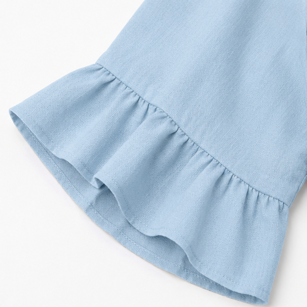 Charlotte | Women’s Two-Piece Set | Ruffle Sleeves Matching Shorts Summer Wear — image 09 — MAREACO