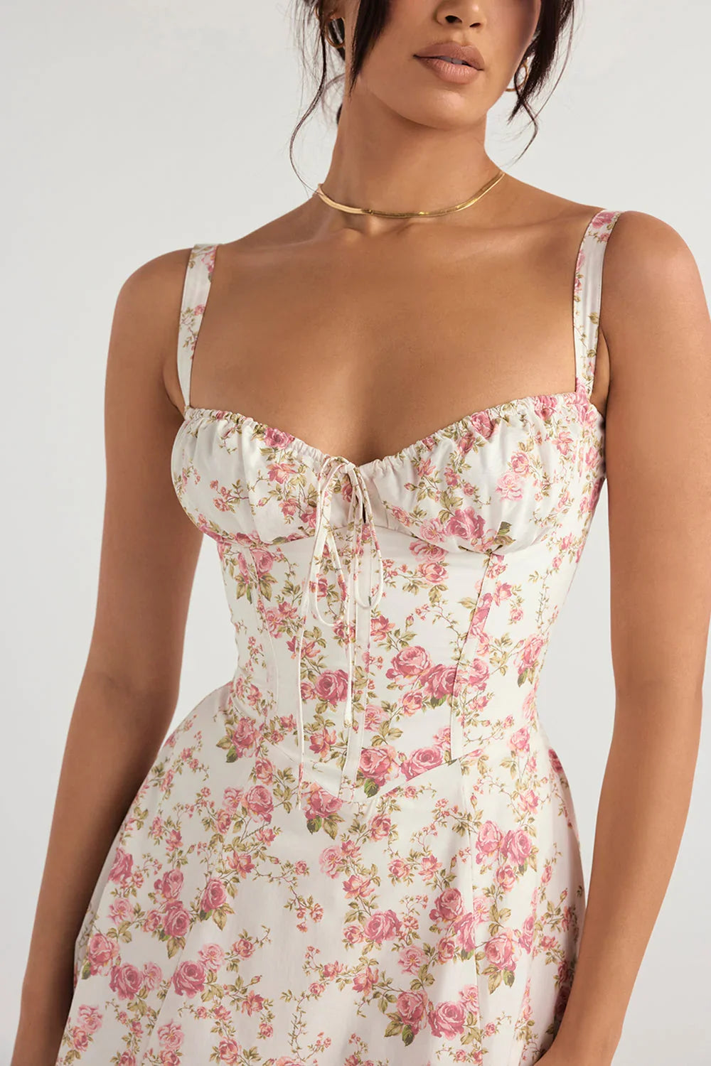Chloe | Women’s Midi Dress | Floral Print Side Split Occasion Wear — image 11 — MAREACO