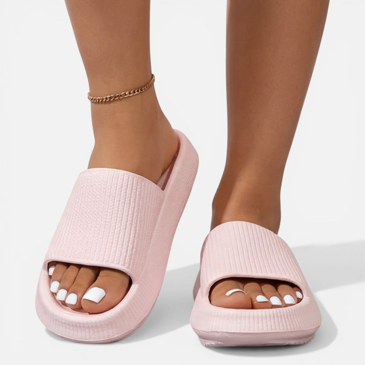 Chloe | Women’s Slides | Ribbed Straps Open Toes Summer Wear — image 04 — MAREACO