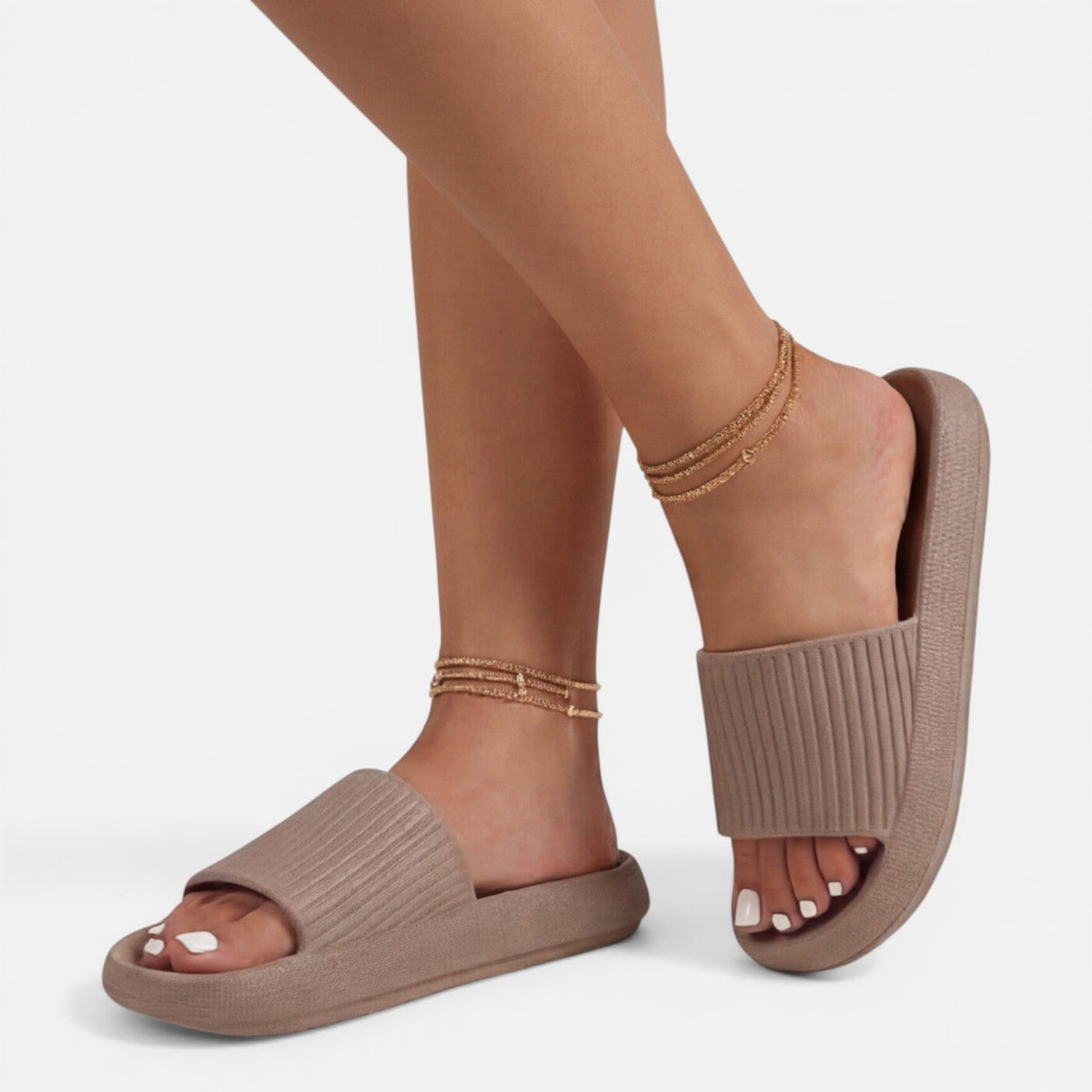 Chloe | Women’s Slides | Ribbed Straps Open Toes Summer Wear — image 07 — MAREACO