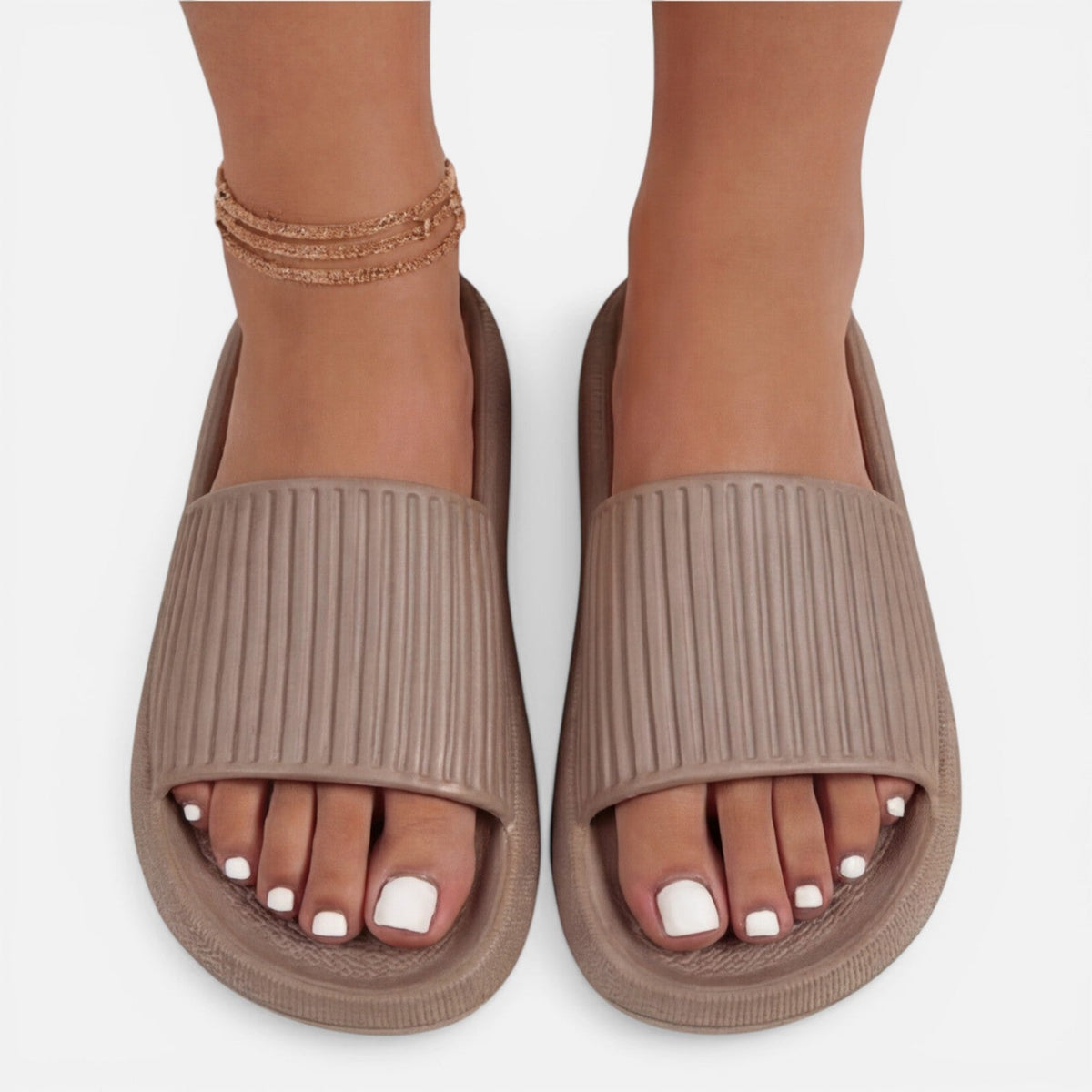 Chloe | Women’s Slides | Ribbed Straps Open Toes Summer Wear — image 08 — MAREACO