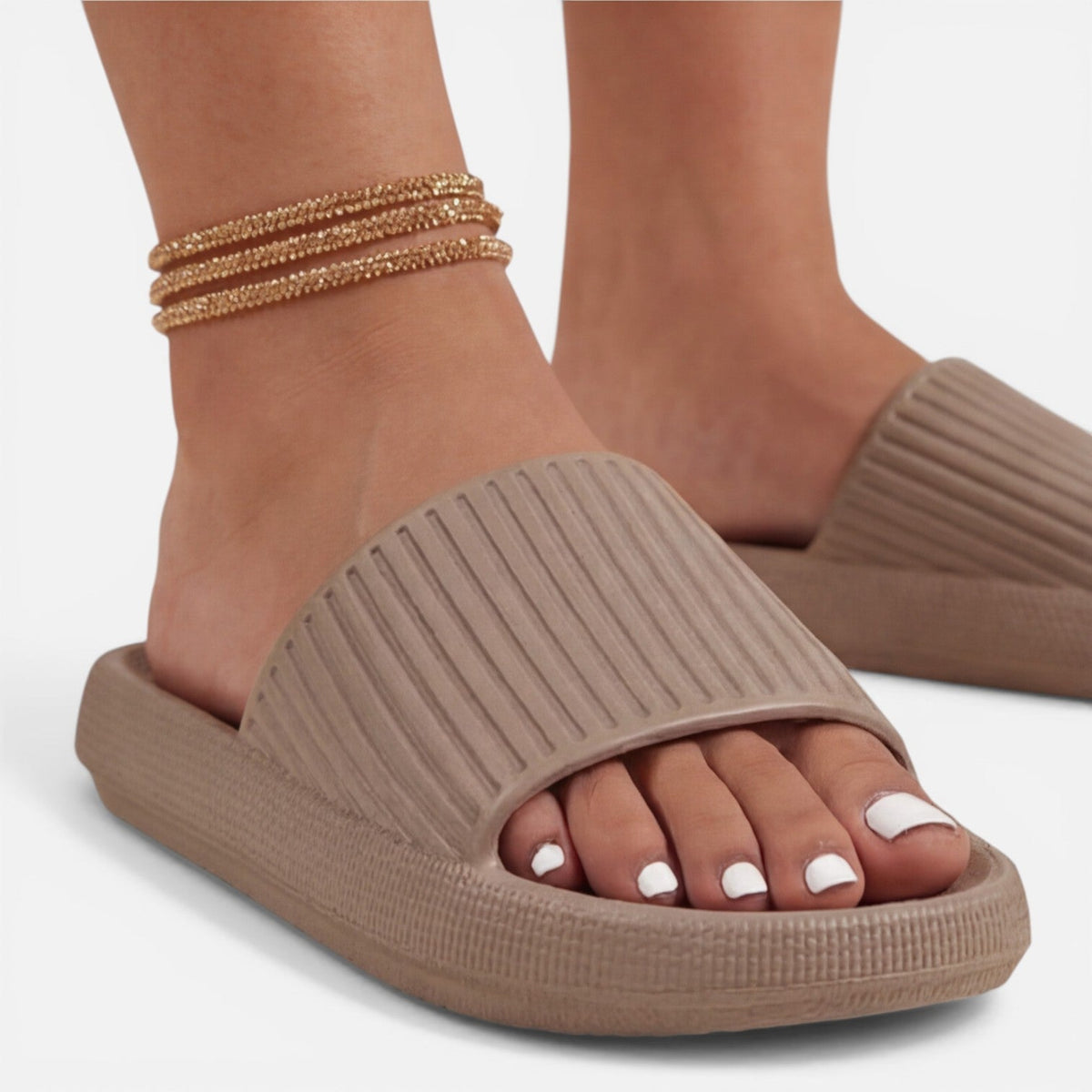 Chloe | Women’s Slides | Ribbed Straps Open Toes Summer Wear — image 09 — MAREACO
