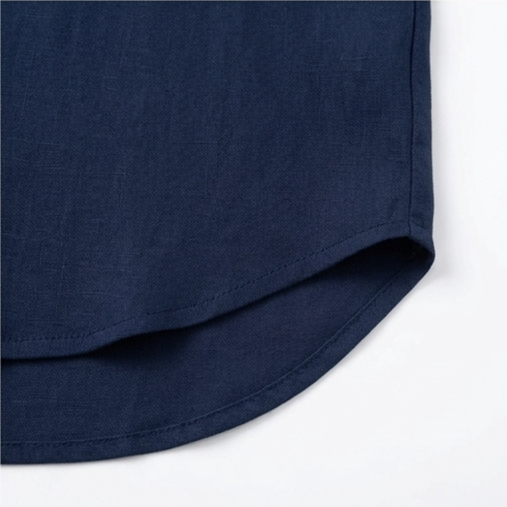 Daisy | Women’s Blouse | Notched Neck Curved Hem Everyday Wear — image 08 — MAREACO