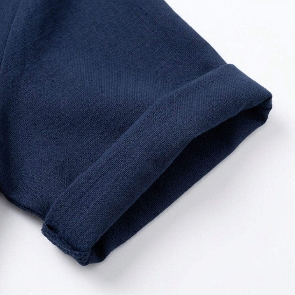 Daisy | Women’s Blouse | Notched Neck Curved Hem Everyday Wear — image 09 — MAREACO