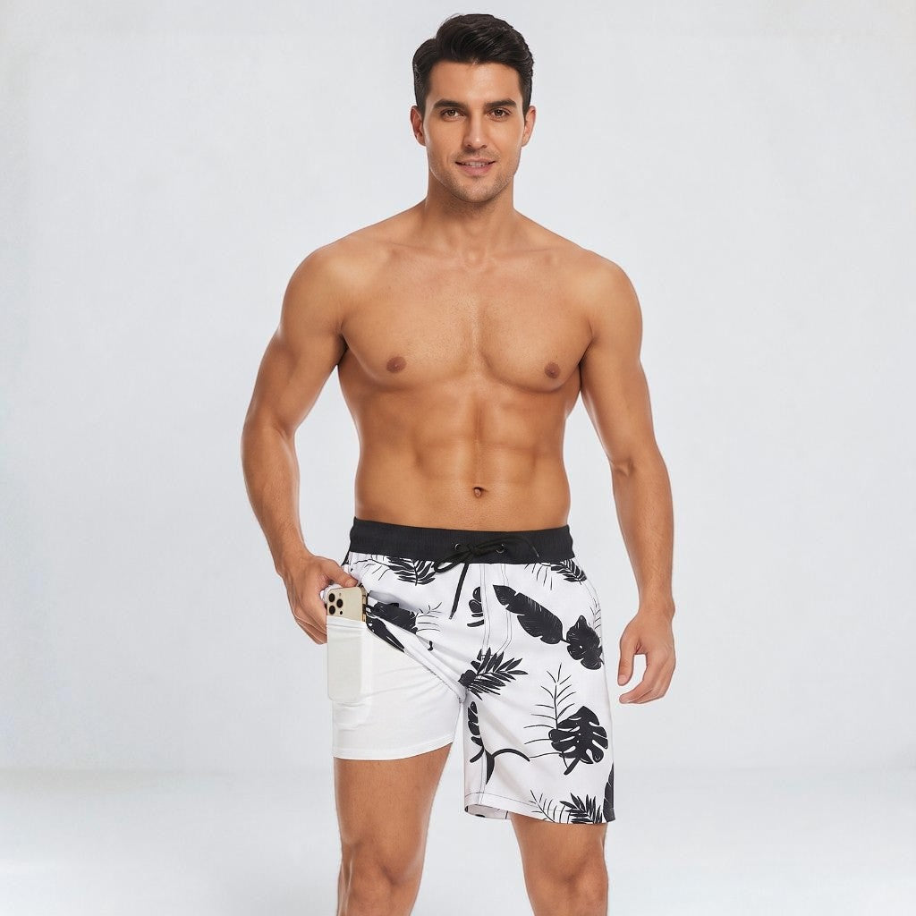 Edward | Men’s Swim Shorts | Inner Layer Drawstring Waist Beachwear — image 06 — MAREACO