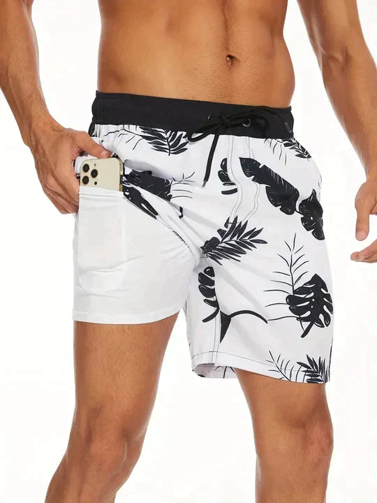 Edward | Men’s Swim Shorts | Inner Layer Drawstring Waist Beachwear — image 07 — MAREACO