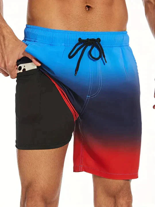 Edward | Men’s Swim Shorts | Inner Layer Drawstring Waist Beachwear — image 09 — MAREACO