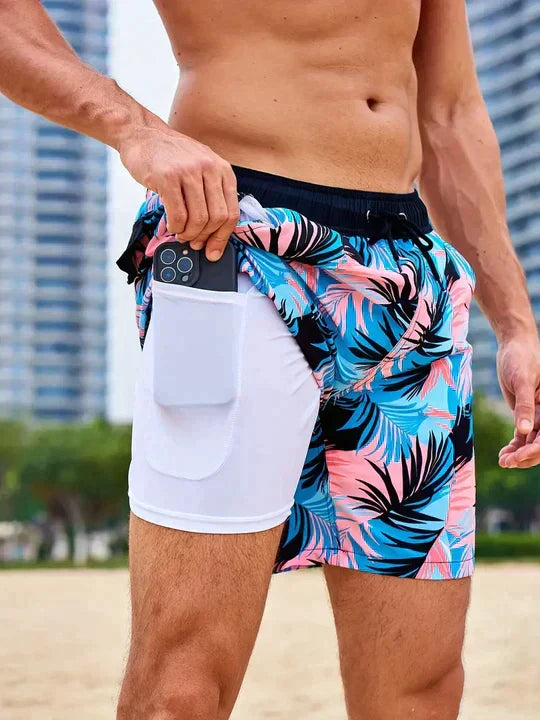 Edward | Men’s Swim Shorts | Inner Layer Drawstring Waist Beachwear — image 13 — MAREACO
