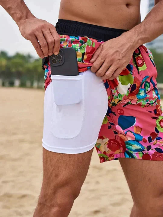 Edward | Men’s Swim Shorts | Inner Layer Drawstring Waist Beachwear — image 15 — MAREACO