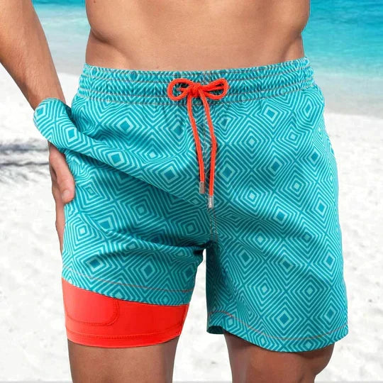 Edward | Men’s Swim Shorts | Inner Layer Drawstring Waist Beachwear — image 17 — MAREACO
