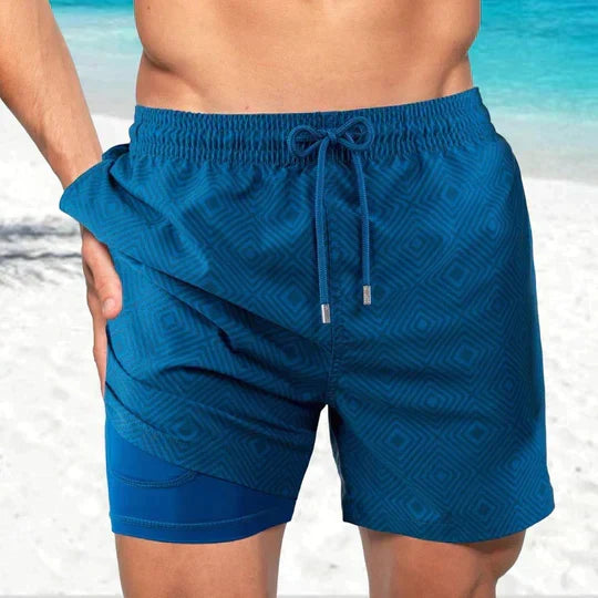 Edward | Men’s Swim Shorts | Inner Layer Drawstring Waist Beachwear — image 19 — MAREACO