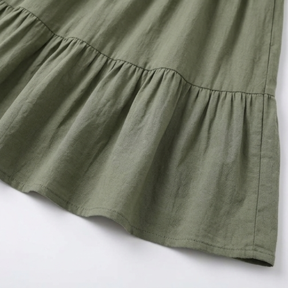 Evie | Women’s Maxi Dress | Halter Neck Tiered Skirt Summer Wear — image 09 — MAREACO