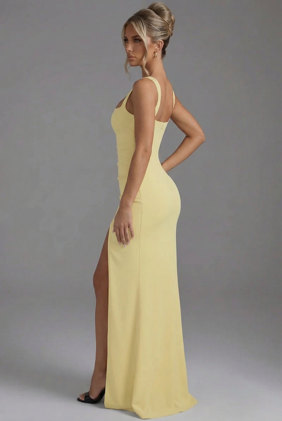 Freya | Women’s Maxi Dress | Thin Straps Side Split Evening Wear — image 11 — MAREACO