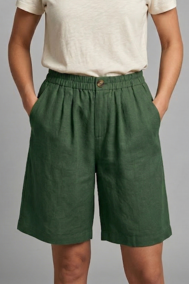 Freya | Women’s Shorts | Wide Legs Side Pockets Summer Wear — image 03 — MAREACO