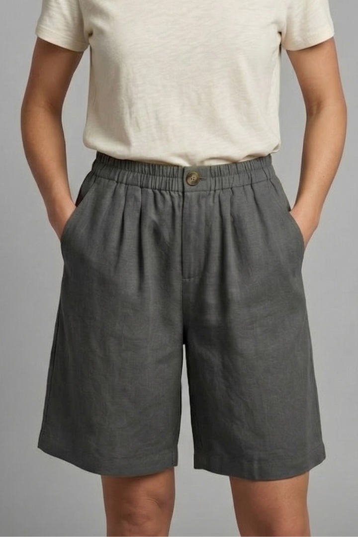 Freya | Women’s Shorts | Wide Legs Side Pockets Summer Wear — image 04 — MAREACO