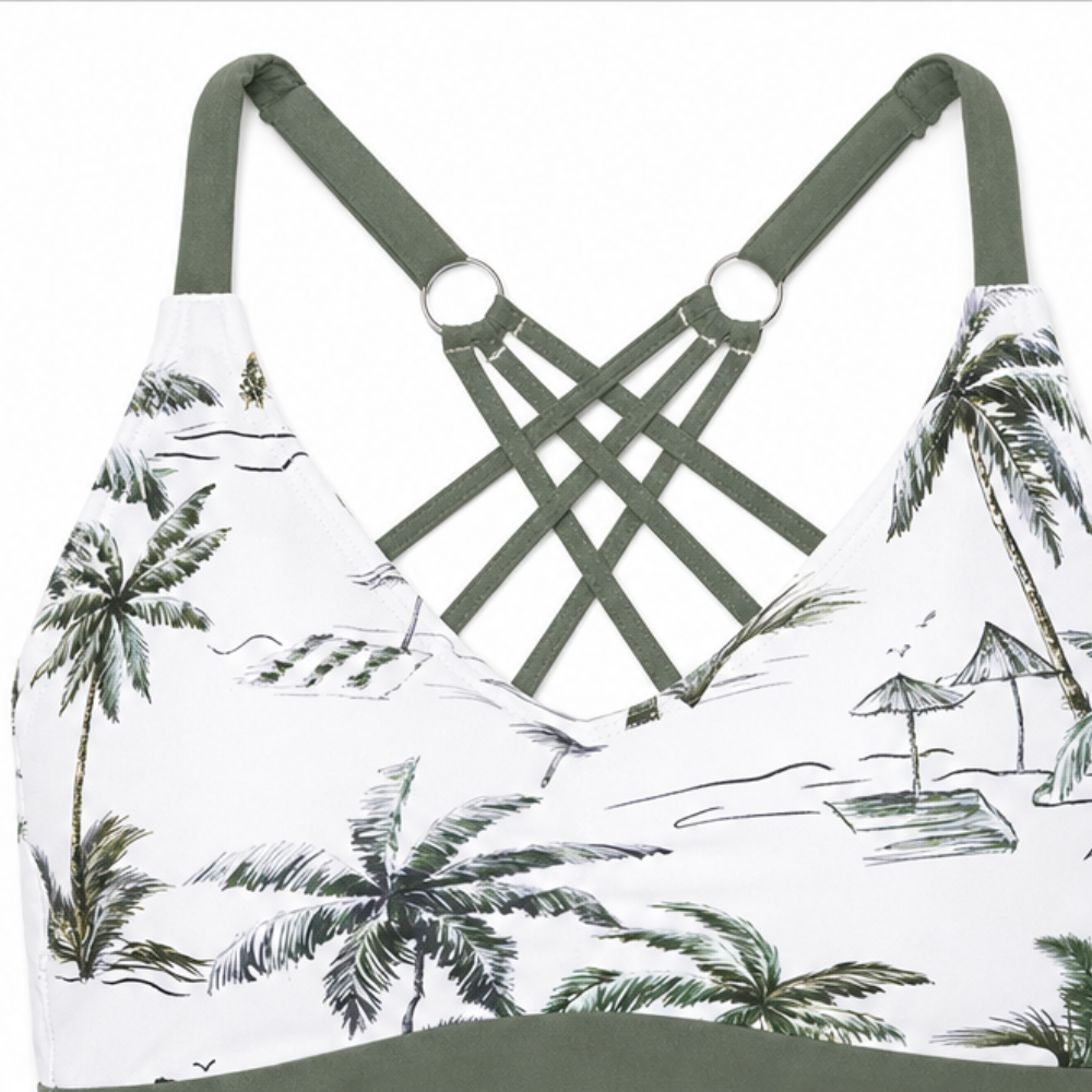 Freya | Women’s Three-Piece Swim Set | Cover Up Tank Matching Shorts Beachwear — image 05 — MAREACO