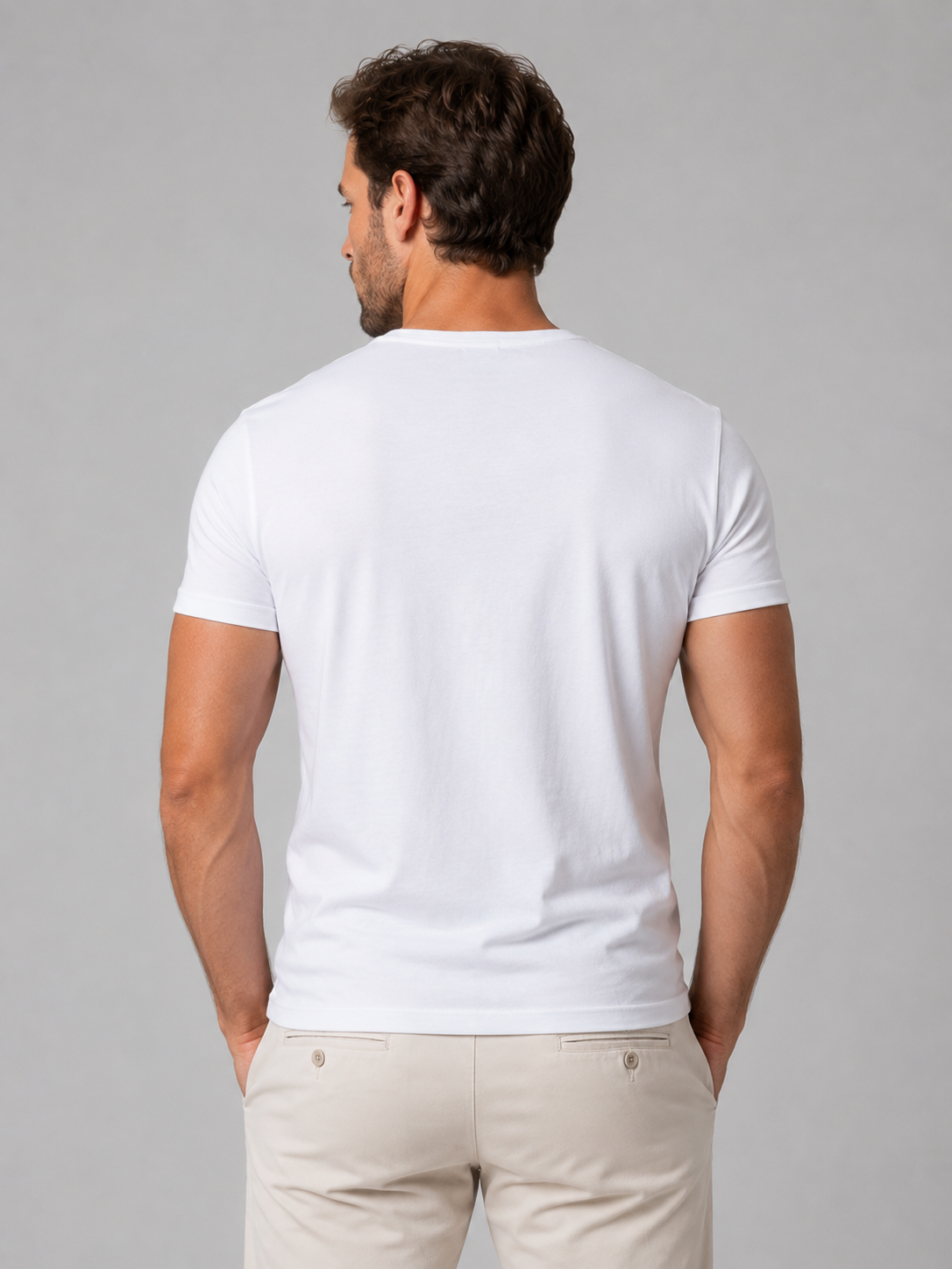 George | Men’s Henley T-Shirt | Button Neck Short Sleeves Everyday Wear — image 02 — MAREACO