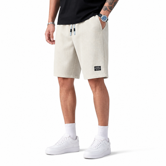 George | Men’s Shorts | Textured Pattern Drawstring Waist Summer Wear — image 01 — MAREACO