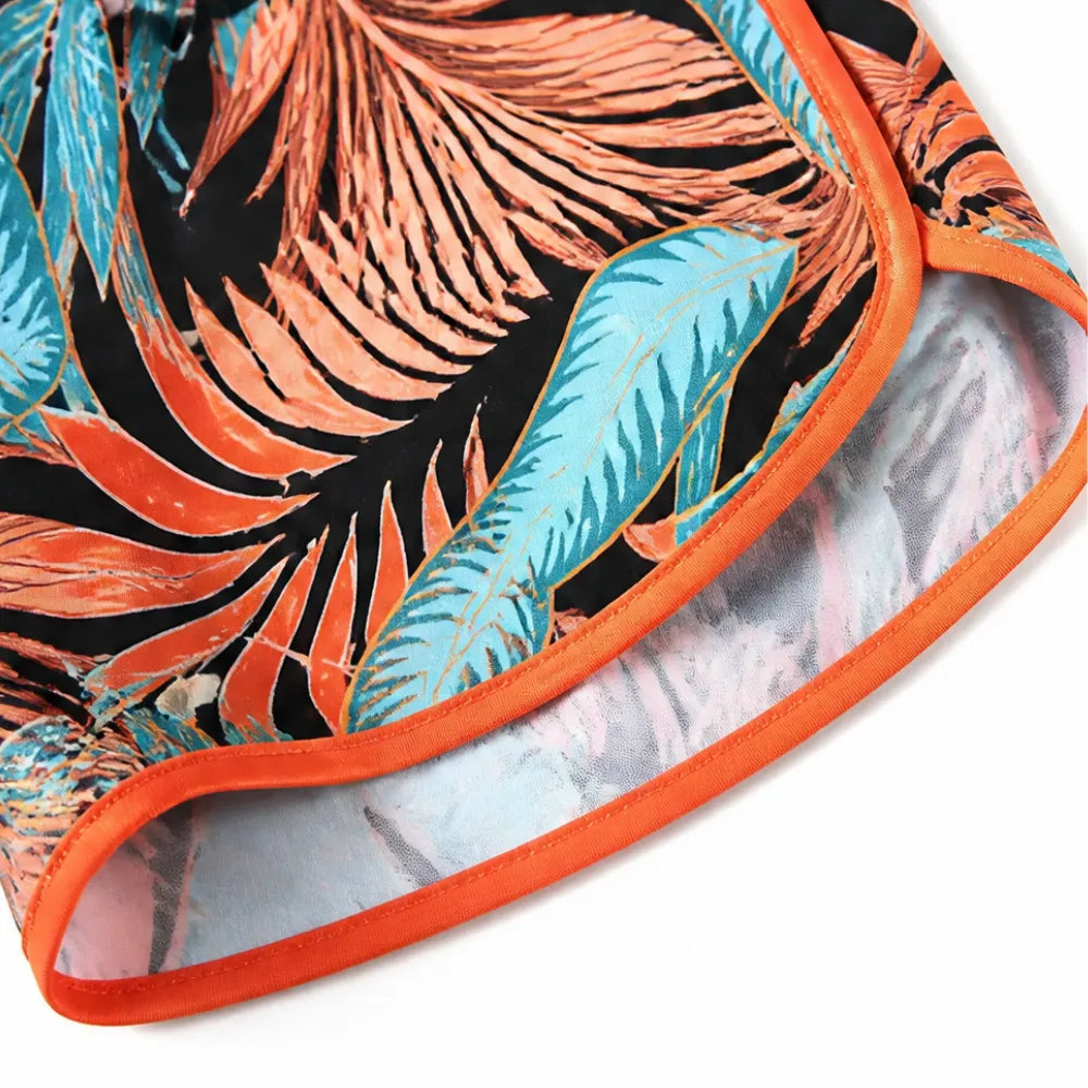Grace | Women’s Tankini Set | Printed Panels Matching Shorts Swimwear — image 09 — MAREACO