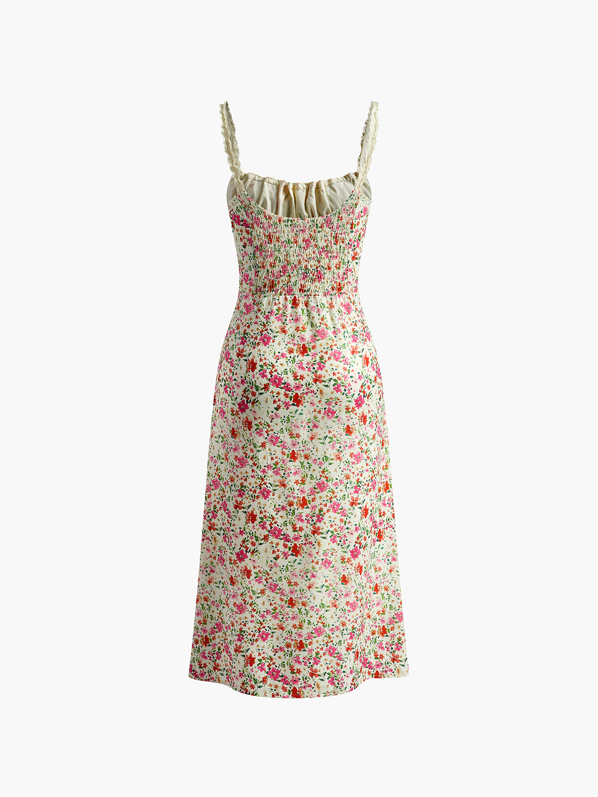 Hannah | Women’s Midi Dress | Floral Print Contrast Edges Occasion Wear — image 07 — MAREACO