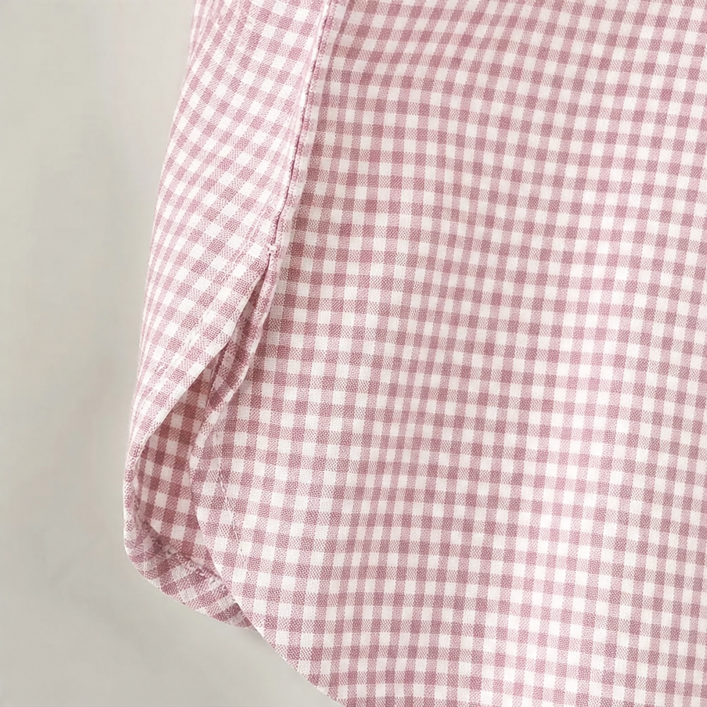 Hannah | Women’s Shirt | Checked Pattern Button Front Everyday Wear — image 07 — MAREACO