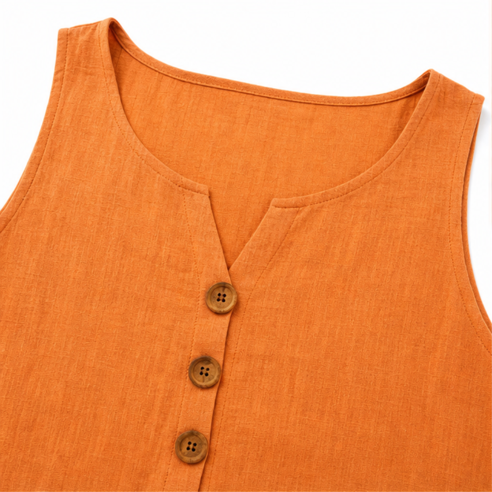 Hannah | Women’s Two-Piece Set | Sleeveless Top Matching Shorts Summer Wear — image 08 — MAREACO