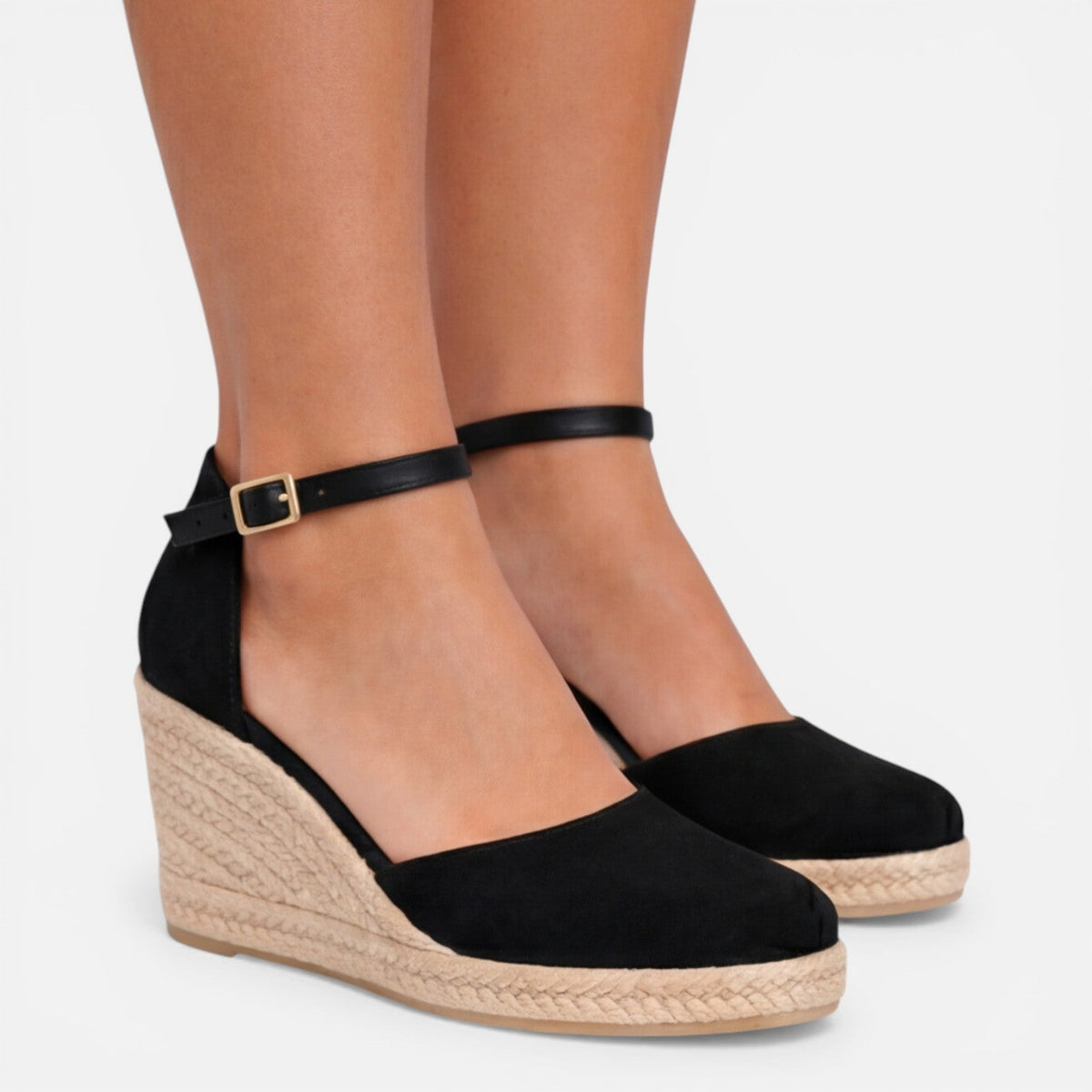 Hannah | Women’s Wedge Sandals | Closed Toes Ankle Straps Summer Wear — image 01 — MAREACO