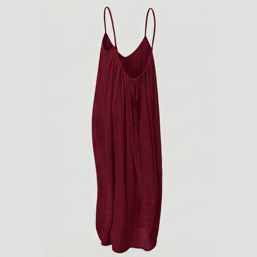 Harriet | Women’s Maxi Dress | Thin Straps Open Back Summer Wear — image 09 — MAREACO