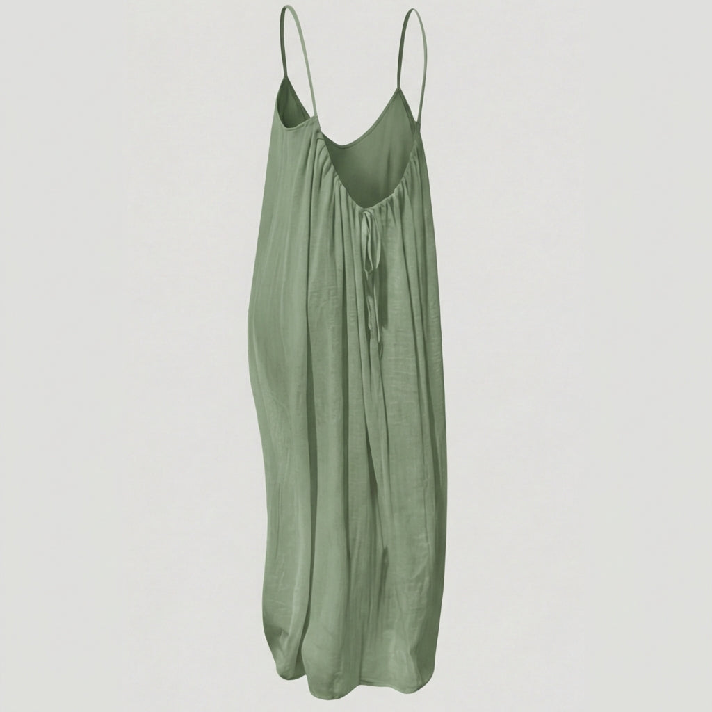 Harriet | Women’s Maxi Dress | Thin Straps Open Back Summer Wear — image 12 — MAREACO