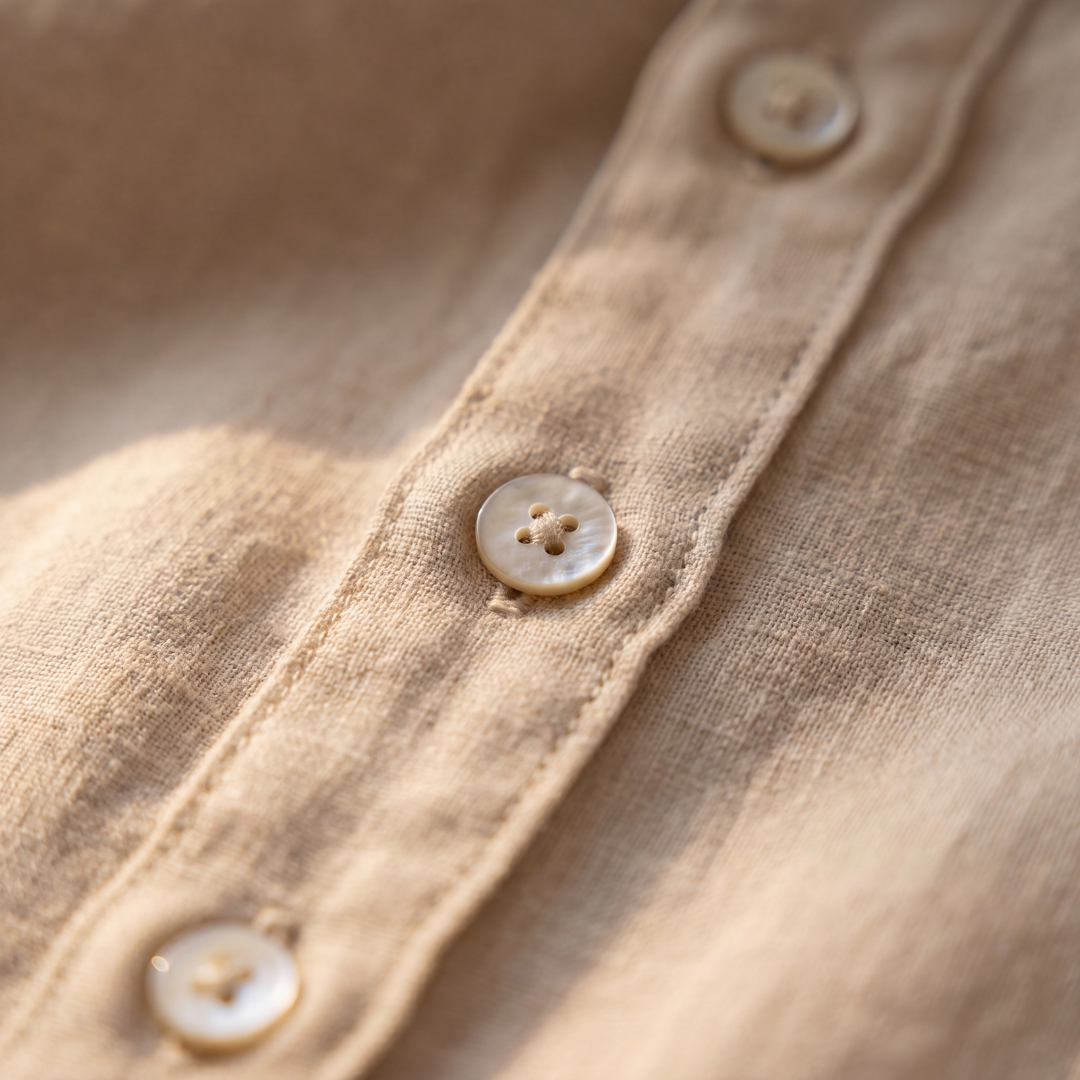 Henry | Men’s Shirt | Chest Pocket Front Buttons Summer Wear — image 09 — MAREACO