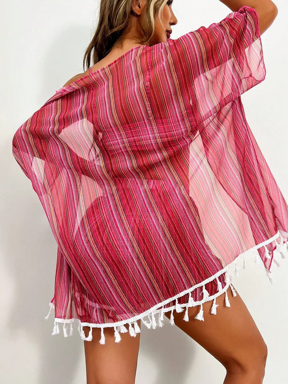 Isabella | Women’s Four-Piece Swim Set | Printed Bikini Cover Up Shirt Beachwear — image 10 — MAREACO