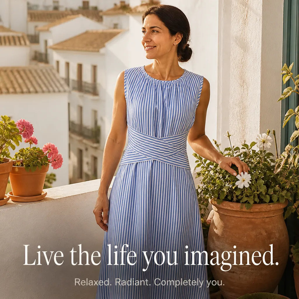 Isabella | Women’s Maxi Dress | Striped Pattern Crossover Waist Summer Wear — image 11 — MAREACO