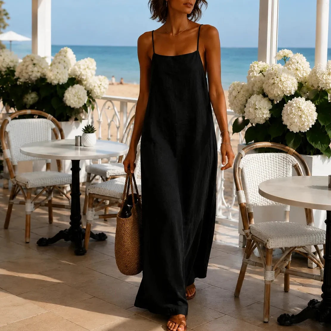 Isabella | Women’s Maxi Dress | Thin Straps Straight Cut Summer Wear — image 13 — MAREACO