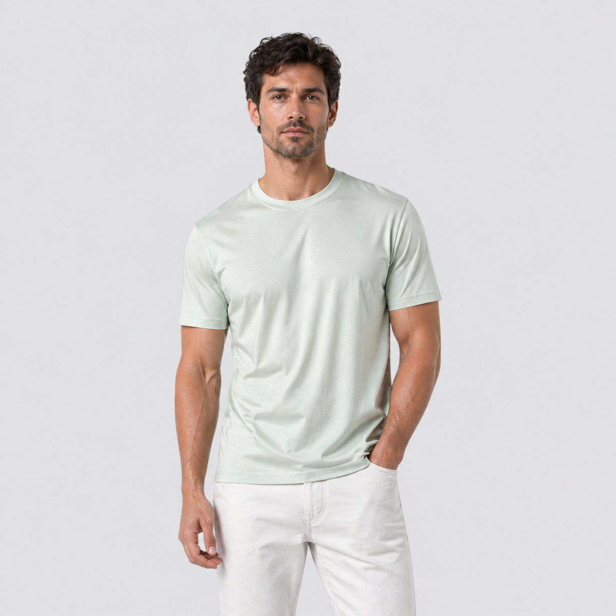 James | Men’s T-Shirt | Crew Neck Short Sleeves Everyday Wear — image 01 — MAREACO