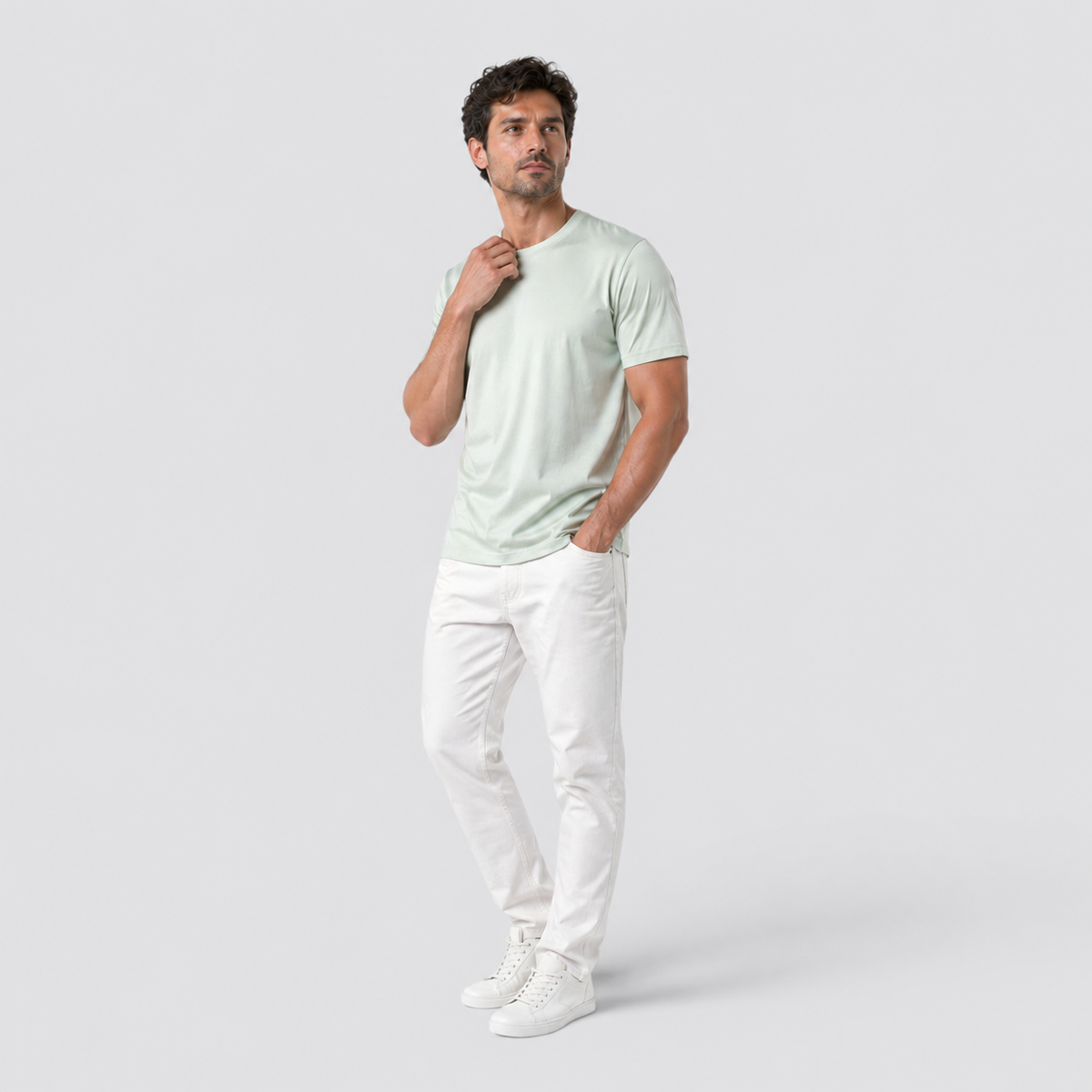 James | Men’s T-Shirt | Crew Neck Short Sleeves Everyday Wear — image 04 — MAREACO