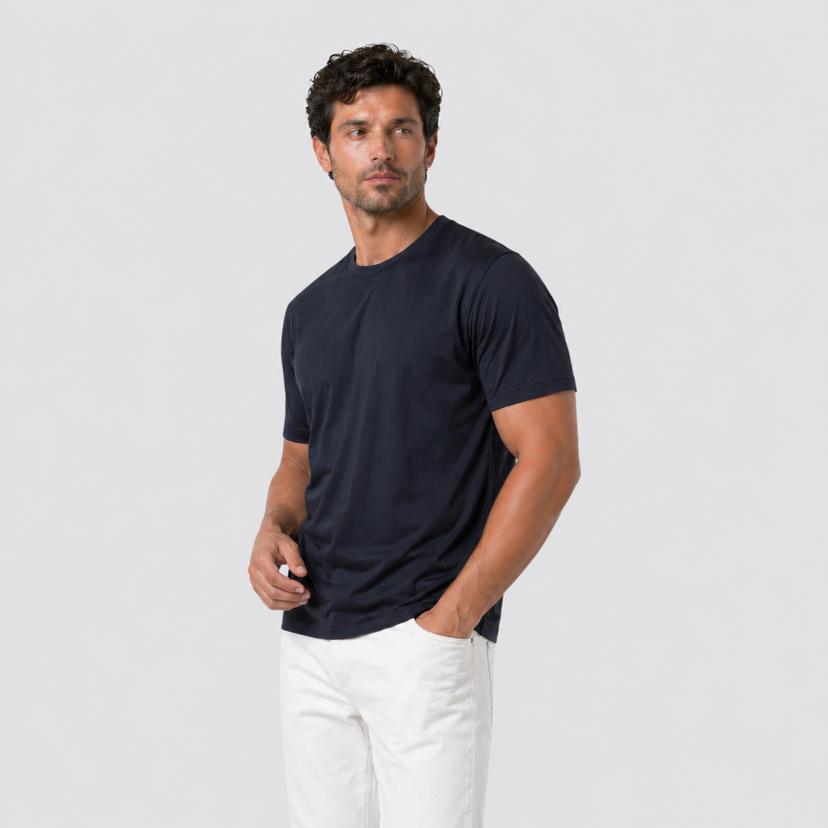 James | Men’s T-Shirt | Crew Neck Short Sleeves Everyday Wear — image 06 — MAREACO