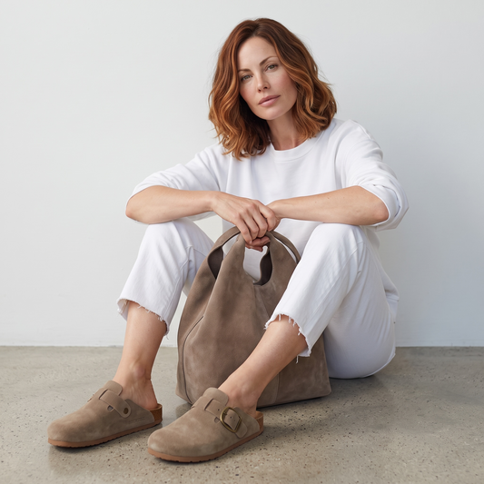 Jessica | Women’s Clog Mules | Rounded Toes Buckle Straps Everyday Wear — image 01 — MAREACO