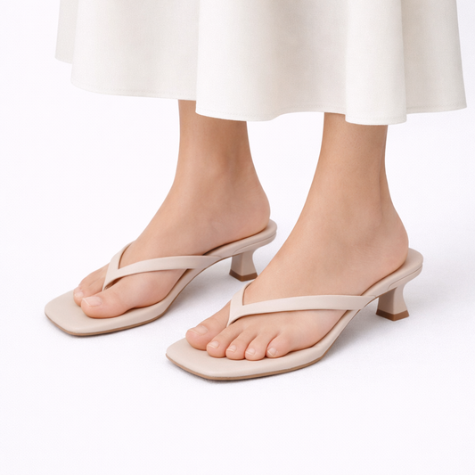 Clara | Women’s Slippers | Square Toe Low Heel Summer Wear — image 01