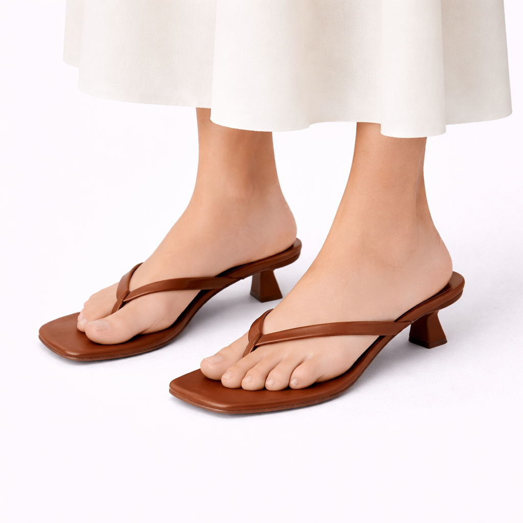 Clara | Women’s Slippers | Square Toe Low Heel Summer Wear — image 03