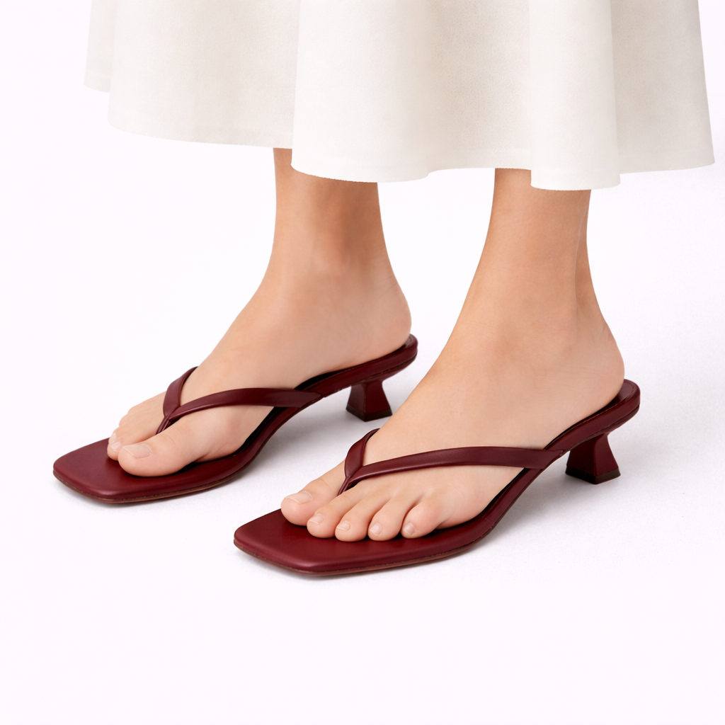 Clara | Women’s Slippers | Square Toe Low Heel Summer Wear — image 04